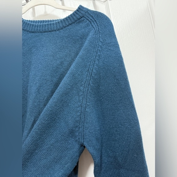 Vintage J. Crew 100% Wool Blue Crewneck Sweater Men's Large classic preppy Y2K - Picture 13 of 16